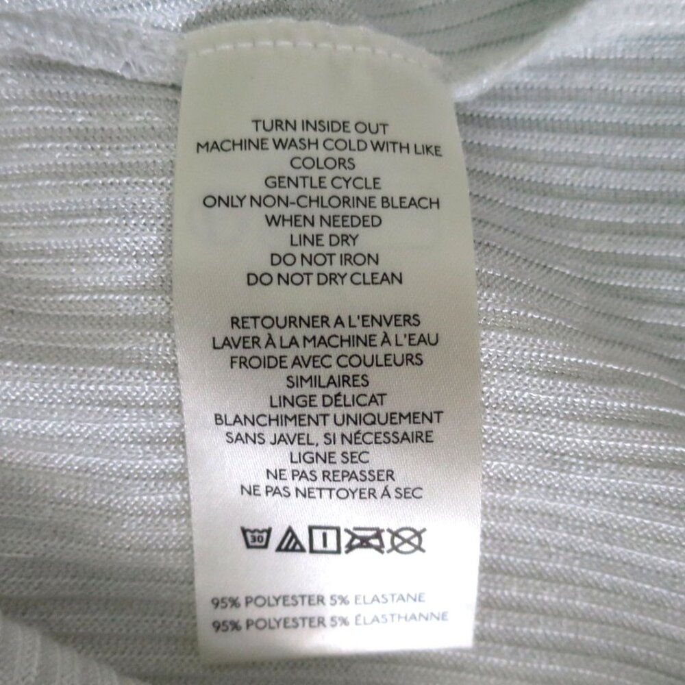 Anthropologie Pilcro The Andie Ribbed Henley Top Shimmer Edition L - Picture 10 of 10